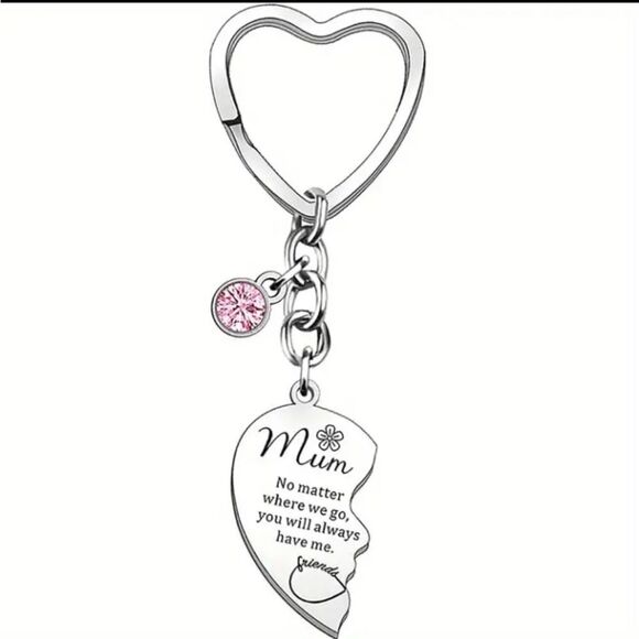 3 for $26 - Mum and Daughter Heart Keychain - Picture 3 of 4